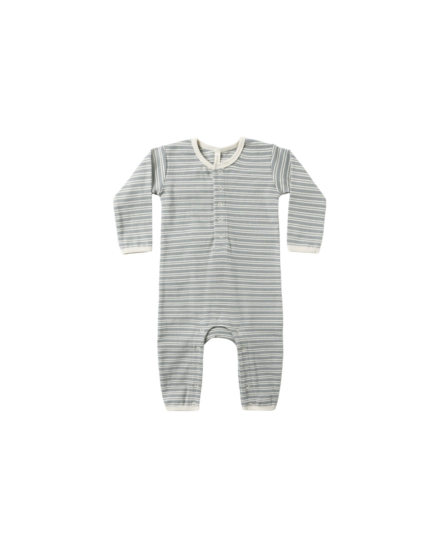 Steel Blue Micro Stripe Ribbed Jumpsuit
