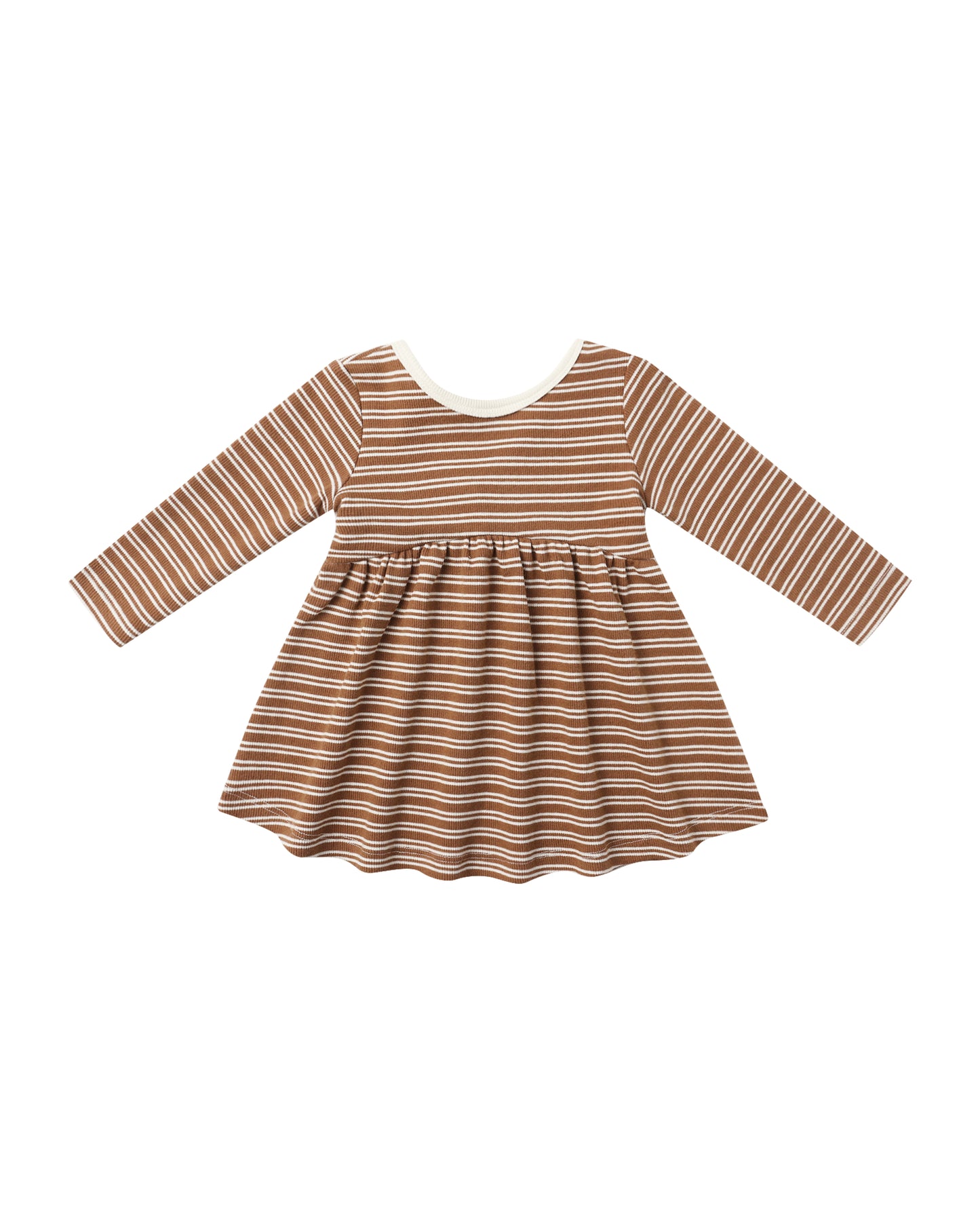 Cedar Microstripe Ribbed Longsleeve Dress