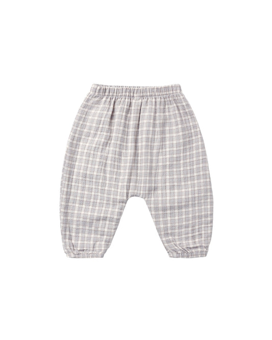 Blue Gingham Woven Pant