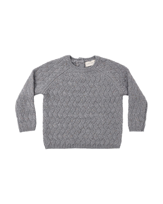 Heathered Slate Knit Sweater