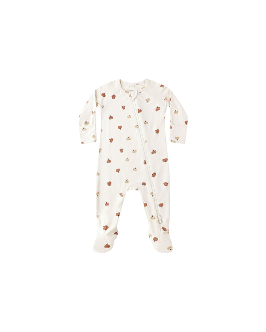 Pumpkins Bamboo Zip Footie