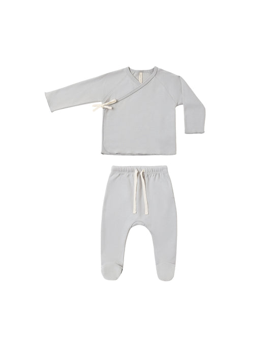 Cloud Wrap Top + Footed Pant Set