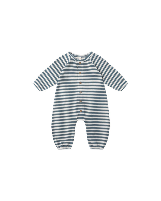 Ocean Stripe Waffle LS Jumpsuit