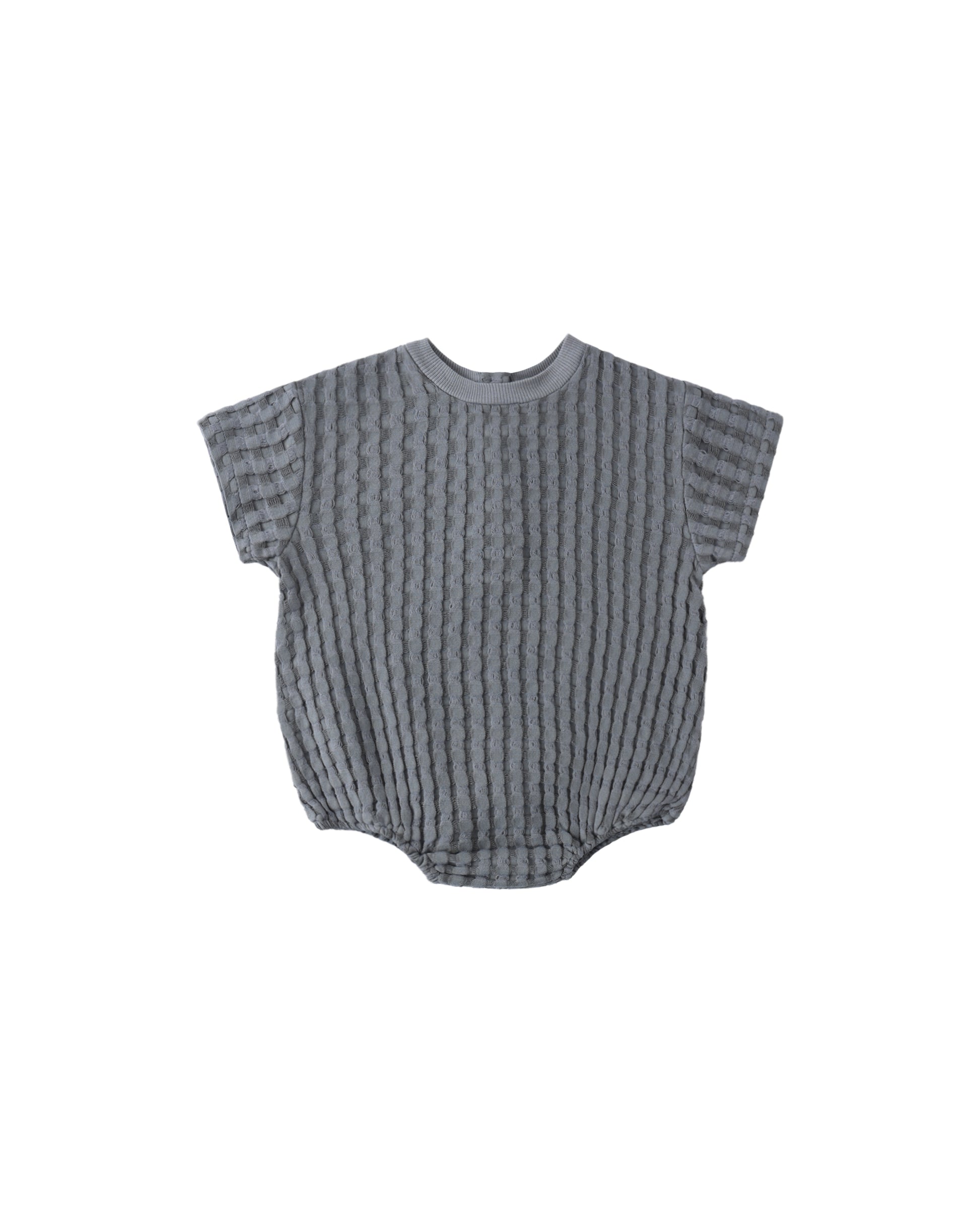 Quincy Mae Ocean relaxed bubble romper for baby, featuring soft fabric and a comfortable fit with ocean-inspired print.