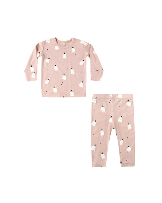 Pink Ghost Bamboo Pajama Set