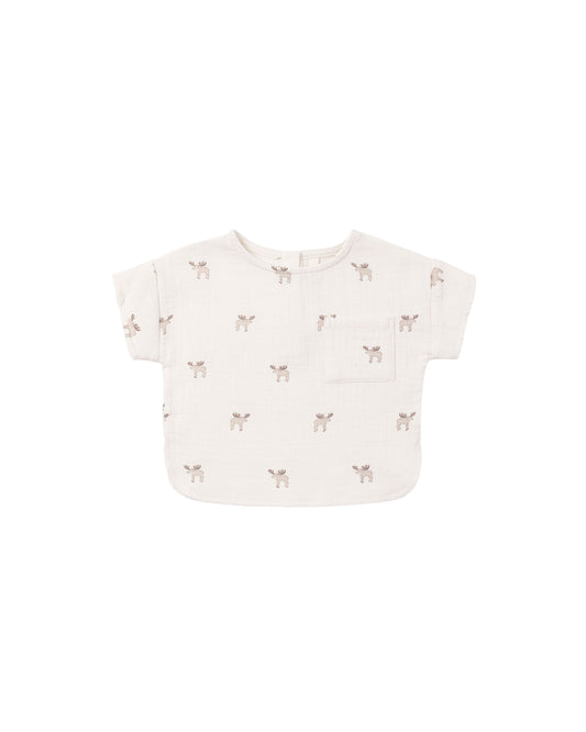 Moose Woven Boxy Top