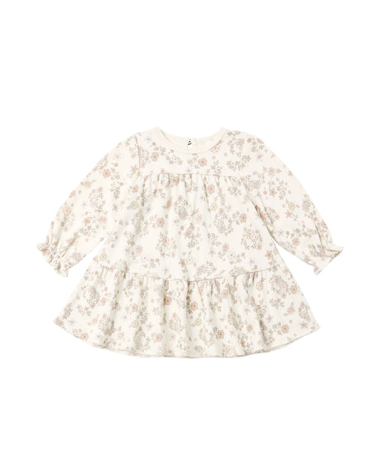 Floral Vine Tiered Jersey Dress