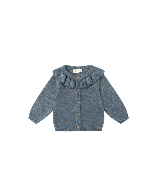 Ocean Ruffle Collar Cardigan