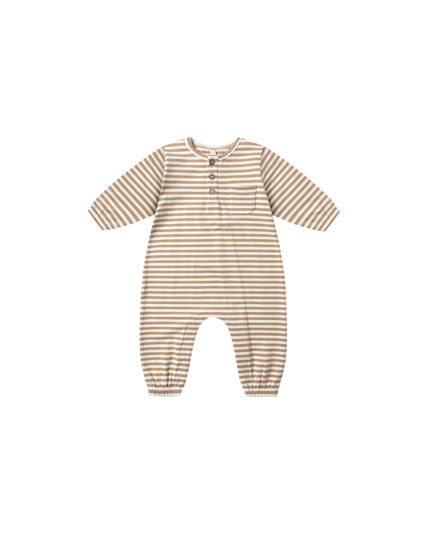 Gold Stripe Long Sleeve Pocket Jumpsuit