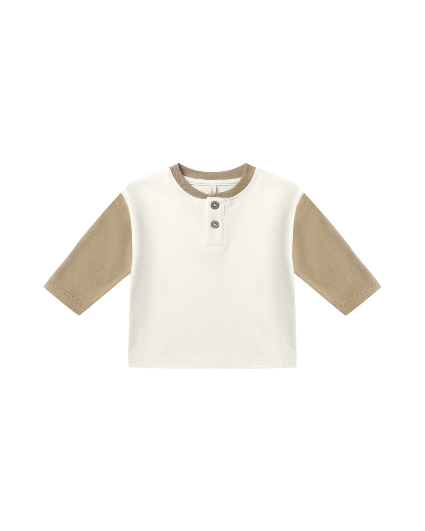 Gold Long Sleeve Henley Tee