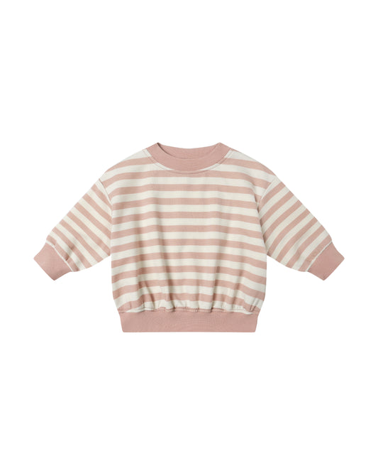Pink Stripe Relaxed Sweatshirt