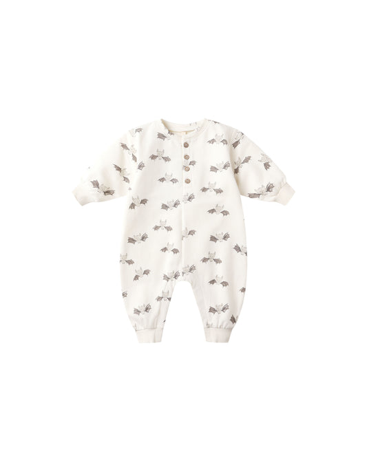 Bats Relaxed Fleece Jumpsuit