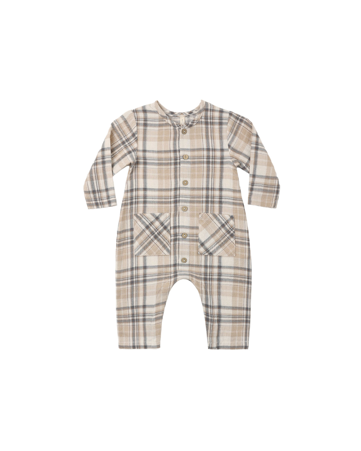 Fall Plaid Pocketed Woven Jumpsuit