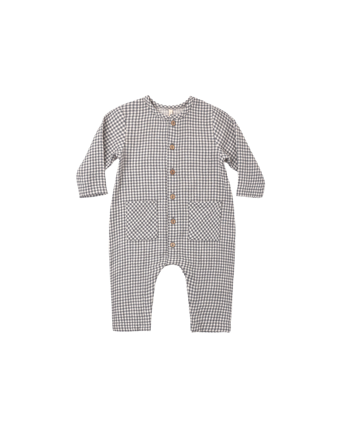 Midnight Gingham Pocketed Woven Jumpsuit