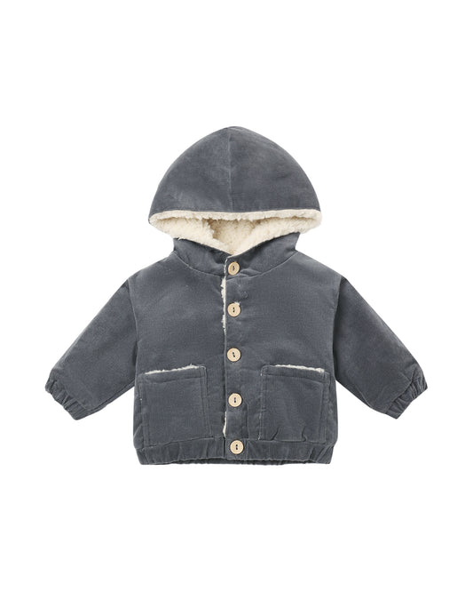 Midnight Corduroy Hooded Jacket