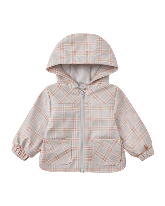 Blue Plaid Rain Coat