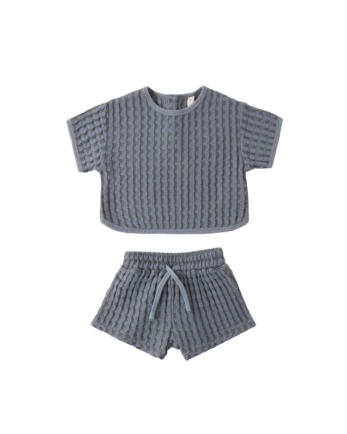 Quincy Mae Ocean Jayden Set featuring a soft, pastel-colored baby clothing set with ocean-inspired patterns and cozy fabric.