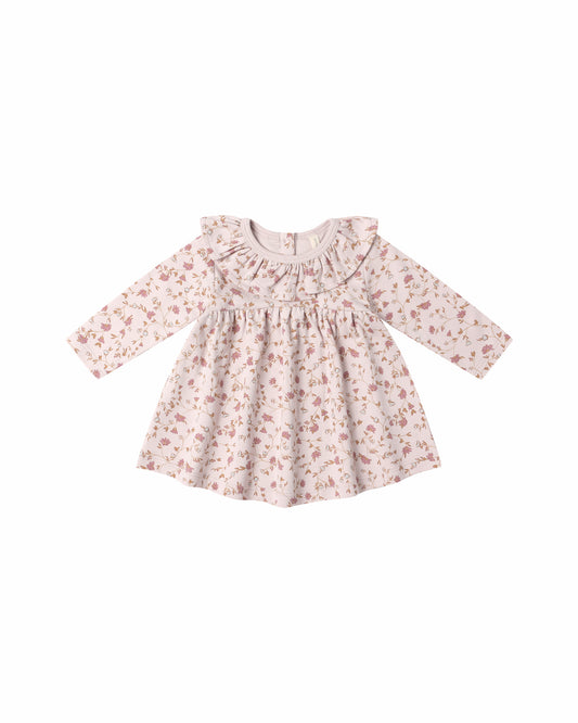 Garden Ruffle Collar Jersey Dress