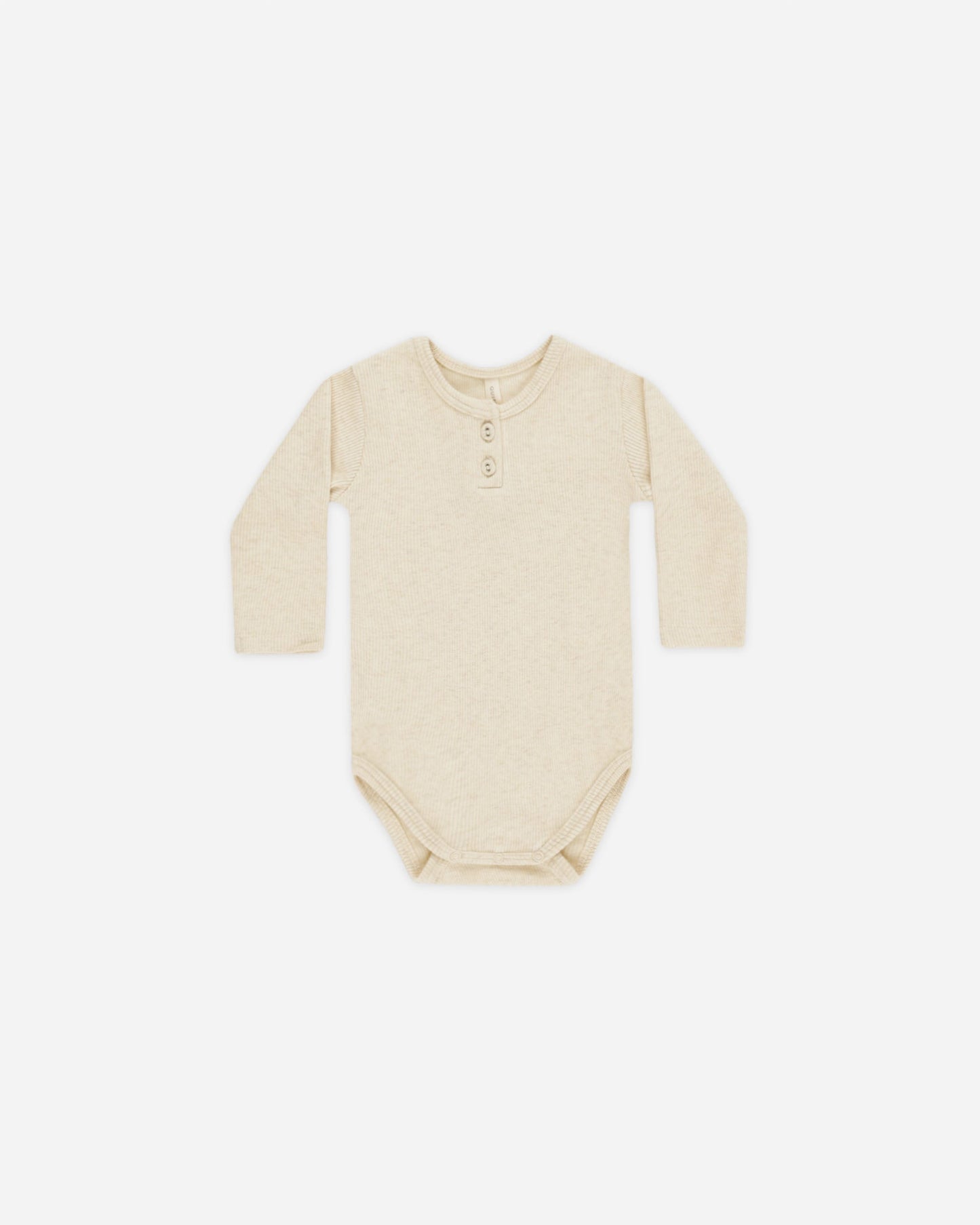 Oatmeal Ribbed Long Sleeve Onesie