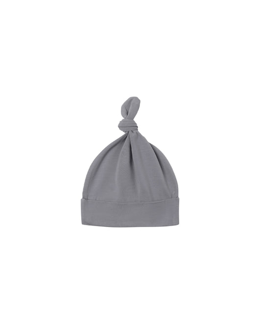 Slate Knotted Baby Hat