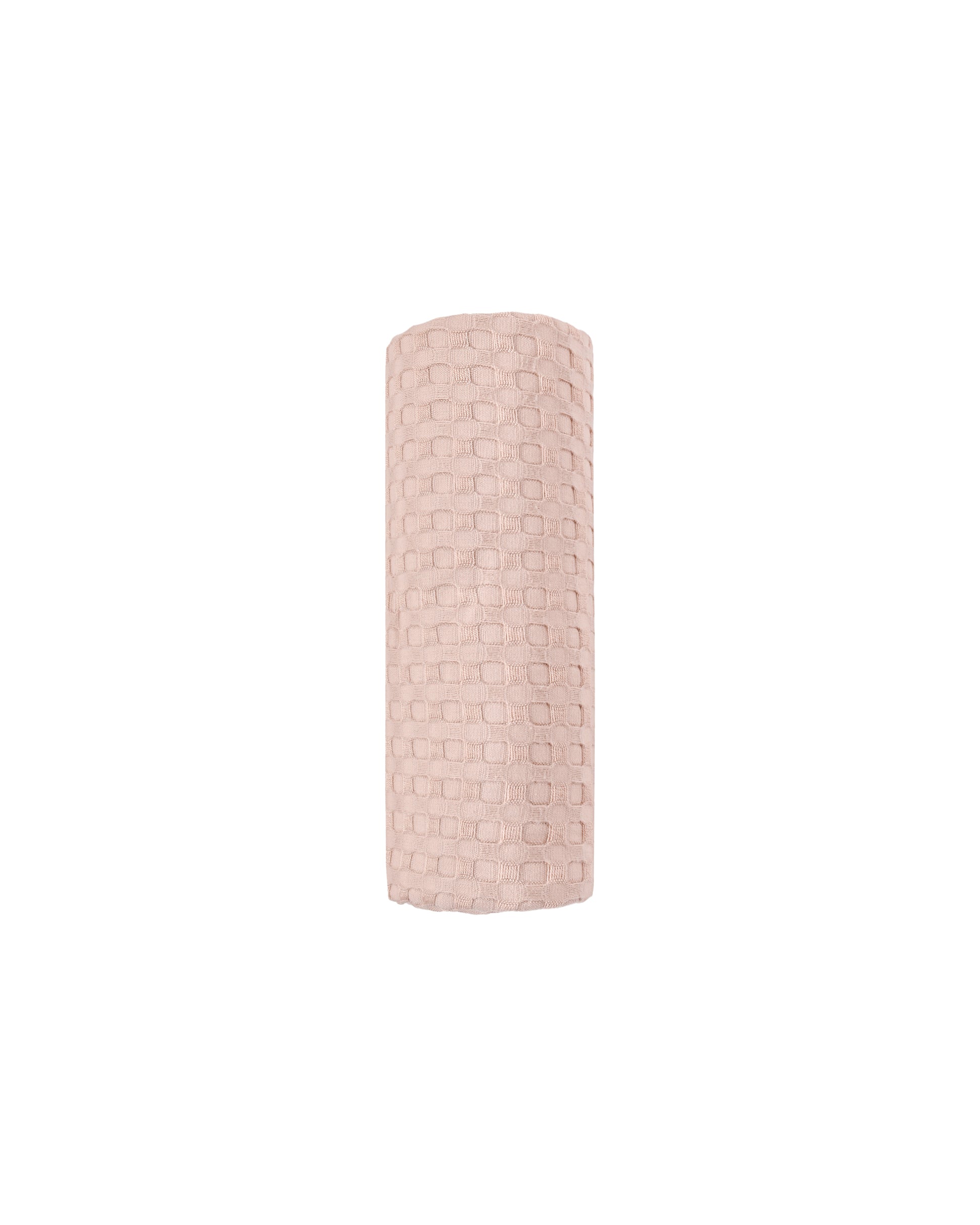 Soft blush waffle baby blanket by Quincy Mae, showing cozy textured fabric and gentle pastel color ideal for infants.