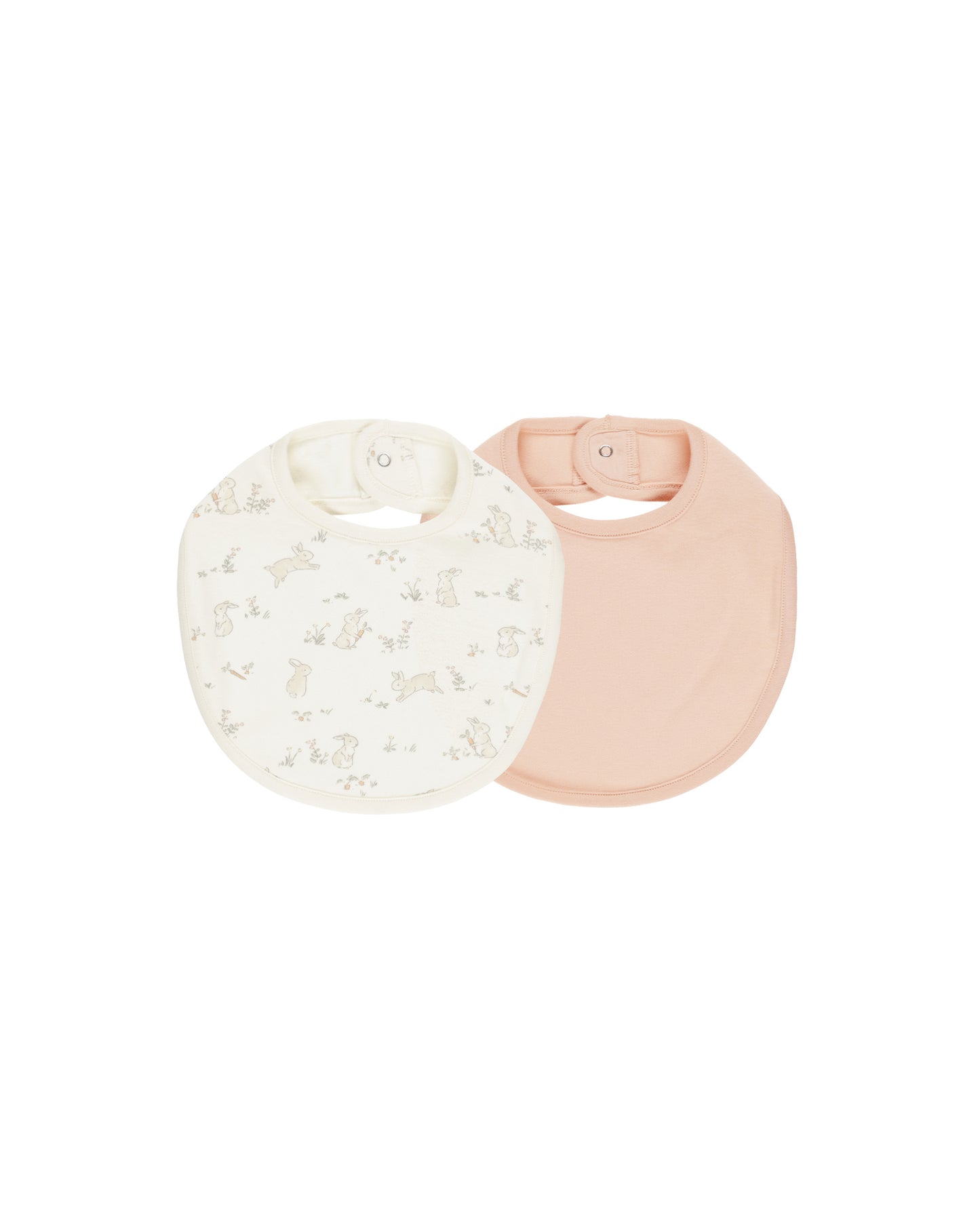 Quincy Mae - Bunnies & Melon Jersey Snap Bib Pack