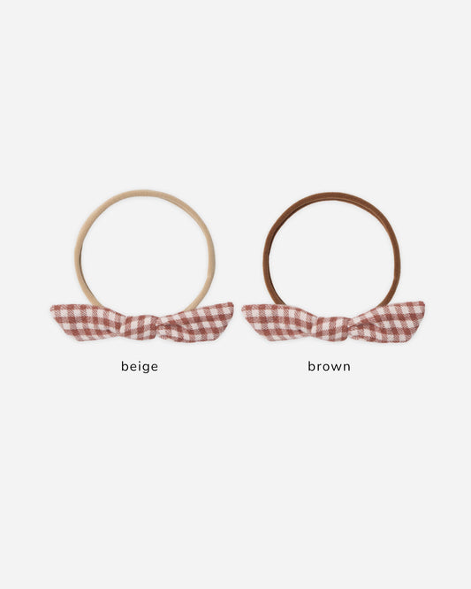 Red Gingham Little Knot Headband