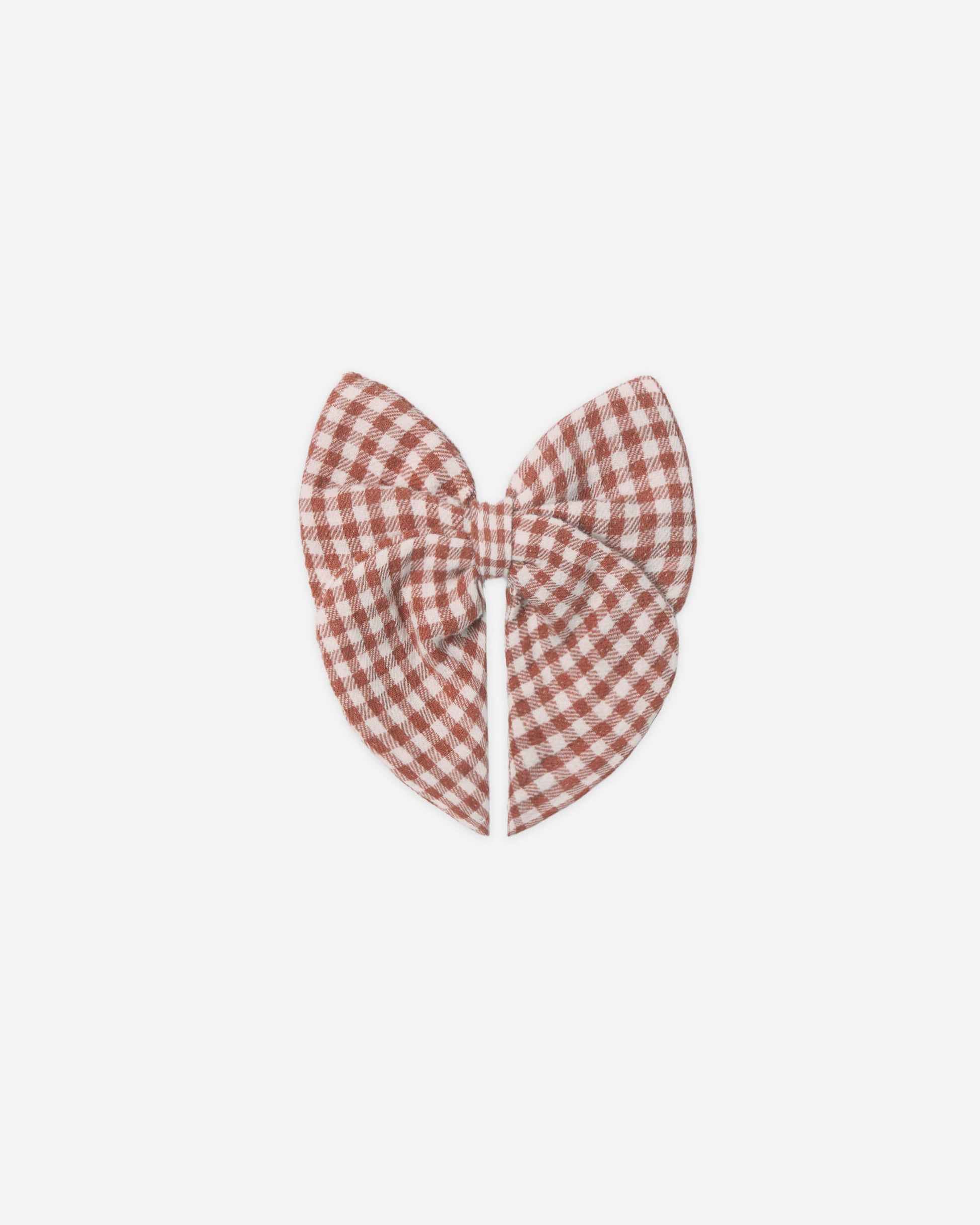 Red gingham bow by Quincy Mae featuring a classic pattern, perfect for hair accessories or decorative accents.