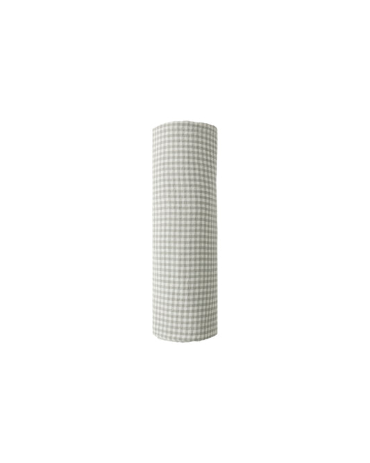 Sage Gingham Woven Swaddle
