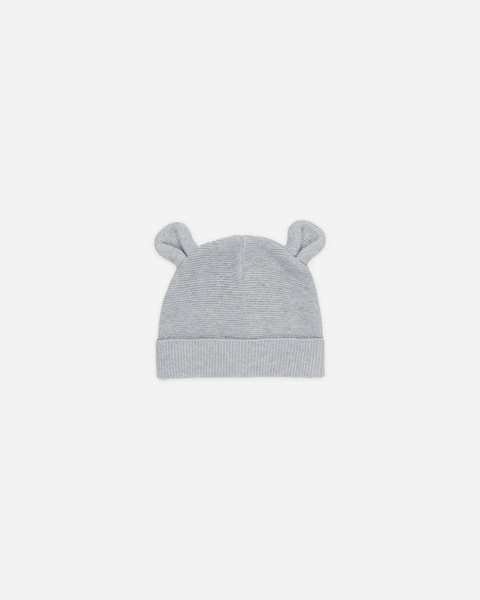 Heathered Dusty Blue Baby Bear Beanie
