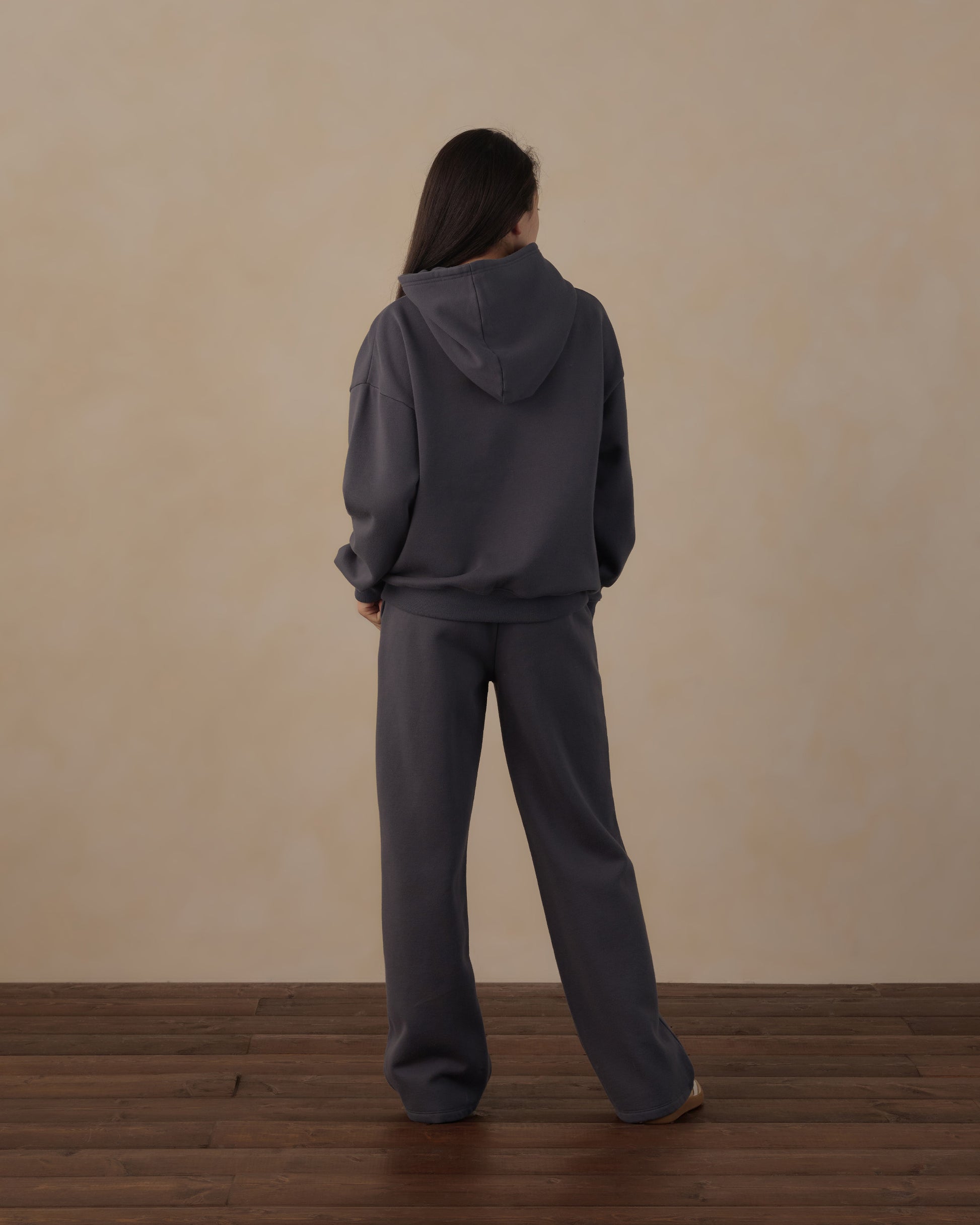 Teen Midnight Relaxed Hoodie by Rylee & Cru, shown in dark midnight color, with a comfortable relaxed fit and soft fabric.
