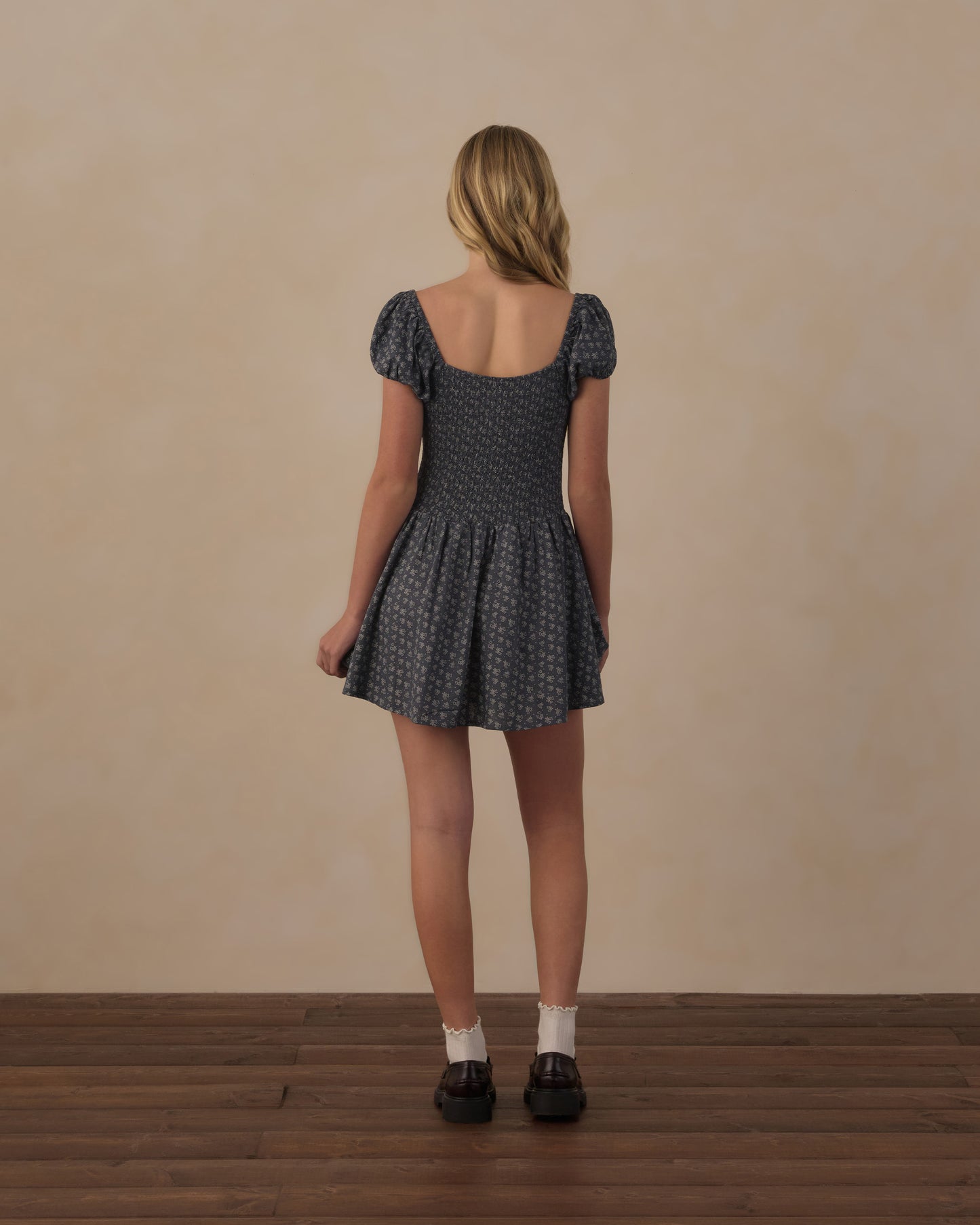 Teen Heart Ditsy Alex Dress by Rylee & Cru, featuring a lightweight fabric with a charming heart and ditsy floral print.