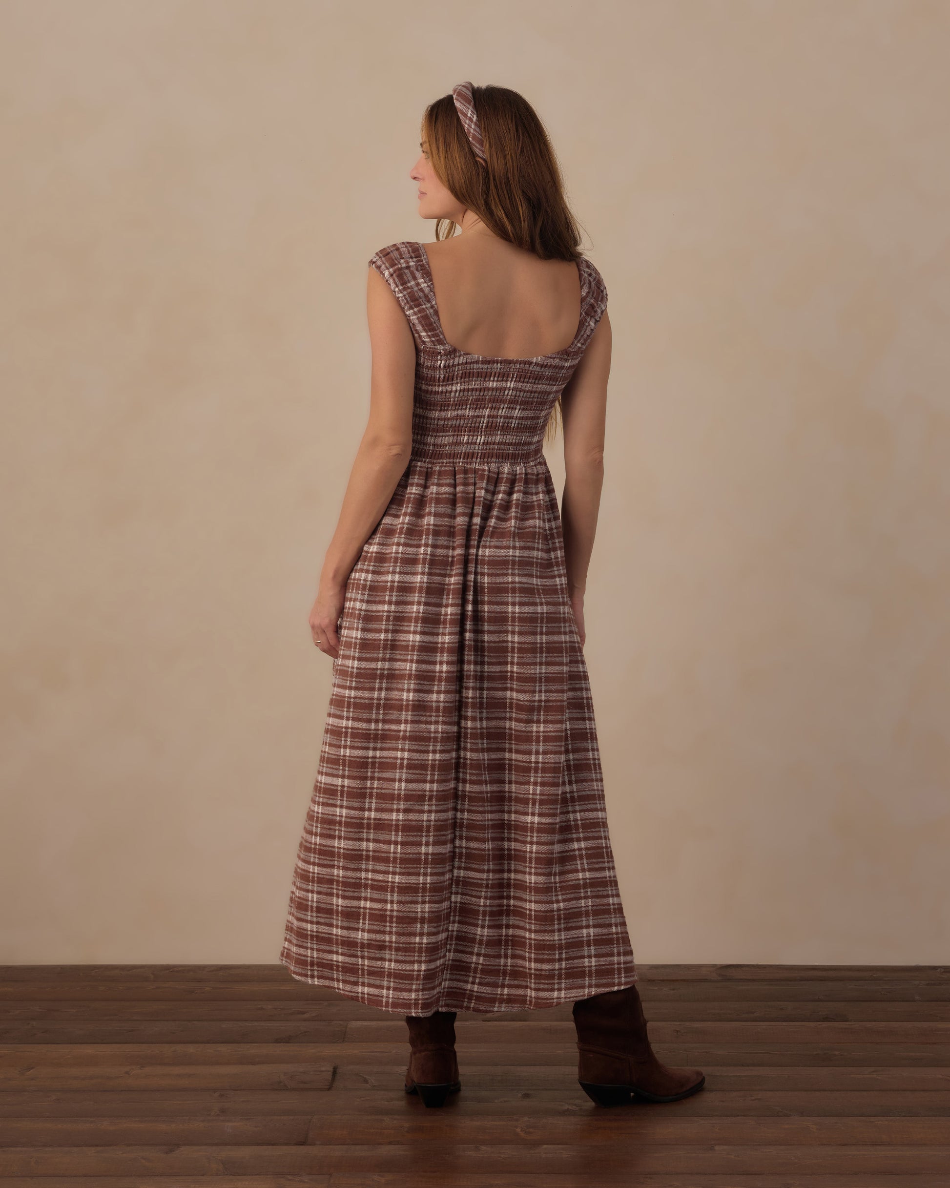Women's Aspen Plaid Jess Dress by Rylee & Cru featuring a stylish plaid pattern and a comfortable fit.