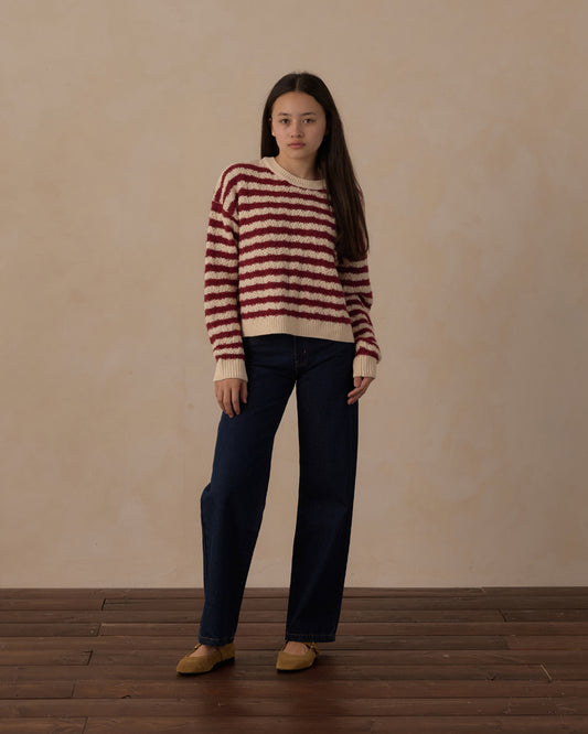 Teen Ruby Stripe Carolina Sweater
