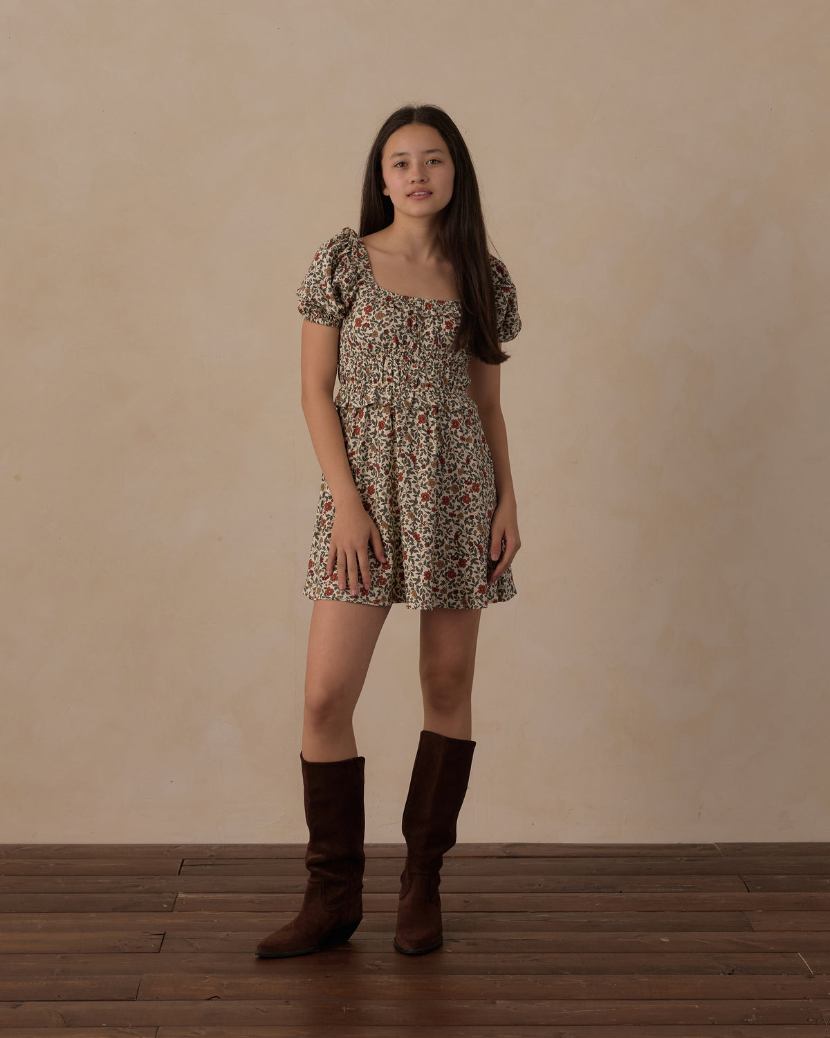Teen Holiday Floral Shayla Dress