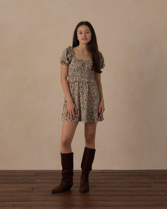 Teen Holiday Floral Shayla Dress