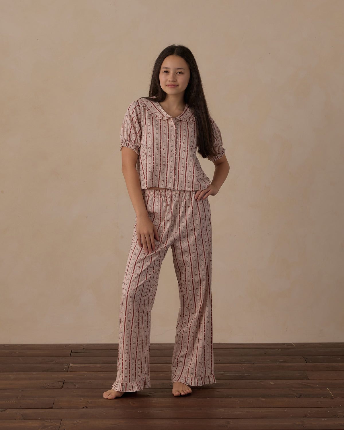 Teen Candy Cane Lane Ruffle Pajamas