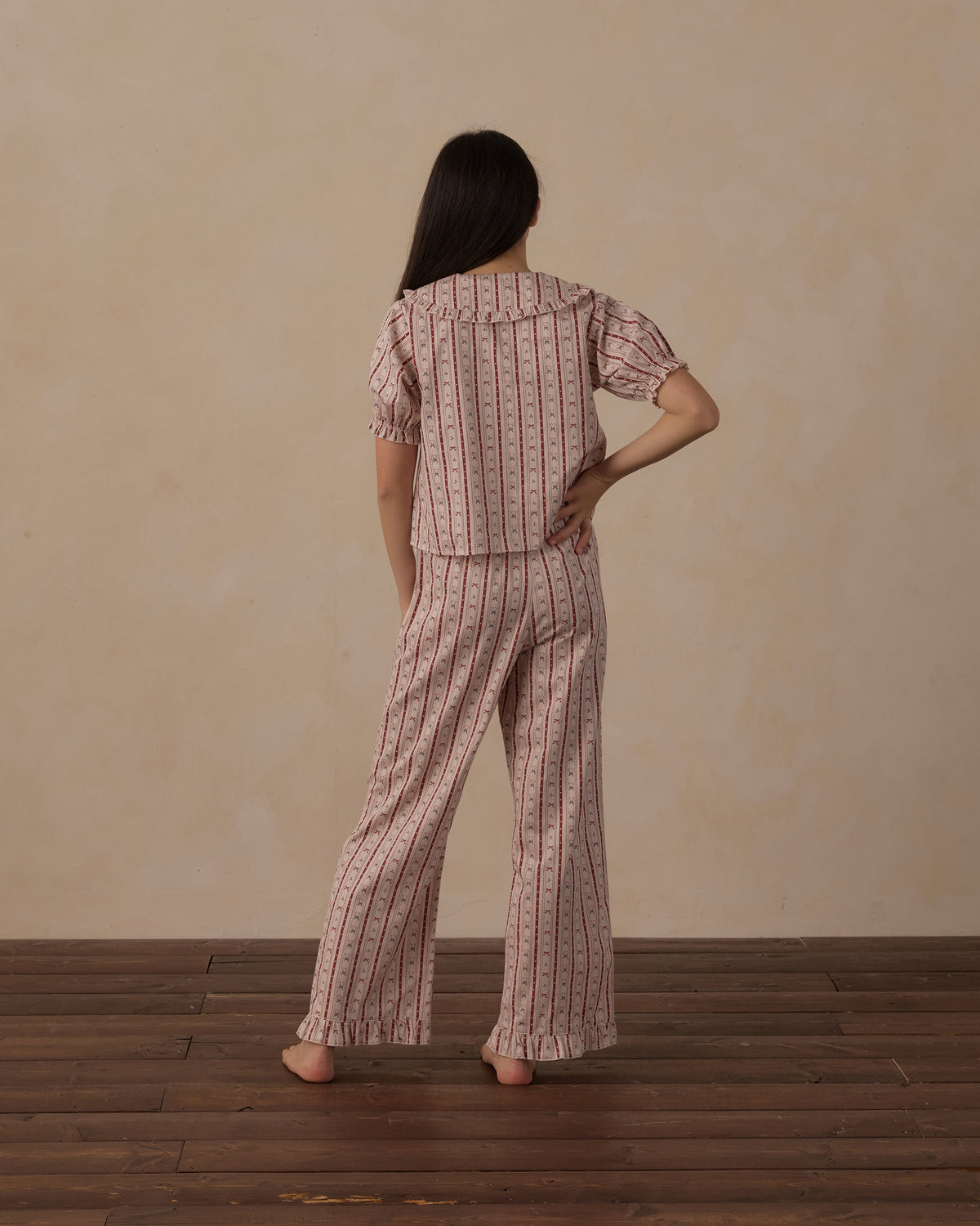 Teen Candy Cane Lane Ruffle Pajamas