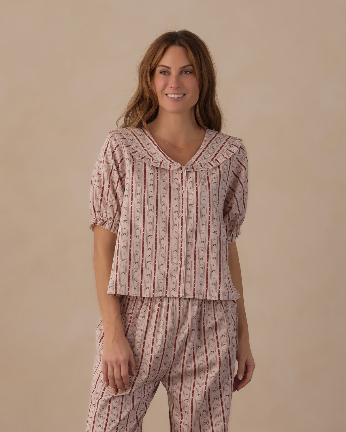 Women's Candy Cane Lane Ruffle Pajamas