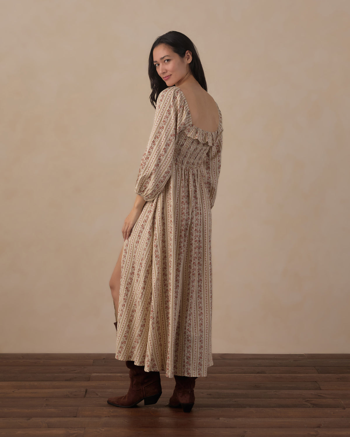Women's Floral Stripe Magnolia Dress