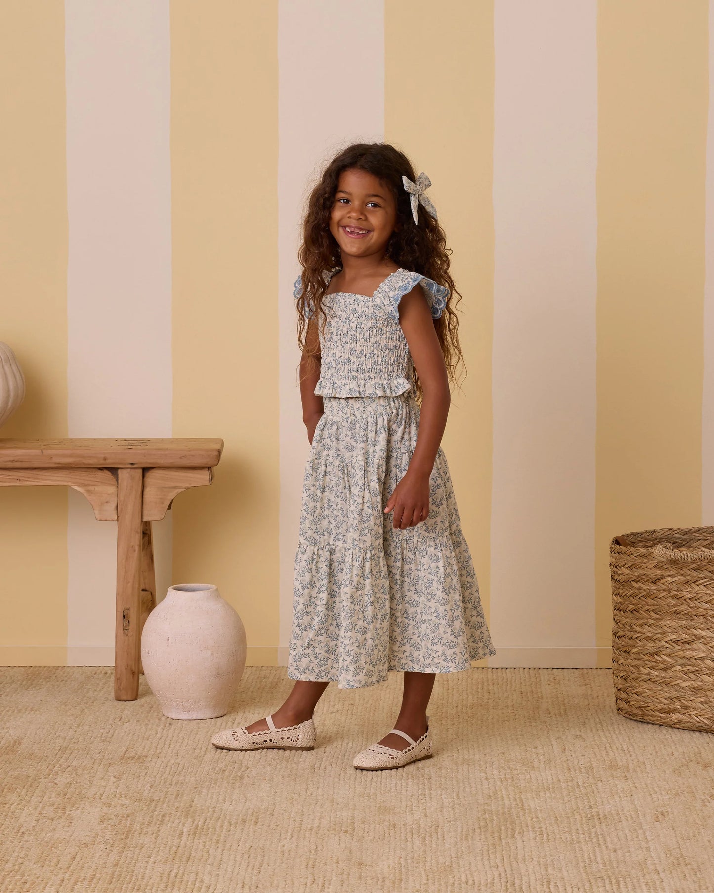 Rylee & Cru - Blossom Tiered Midi Skirt