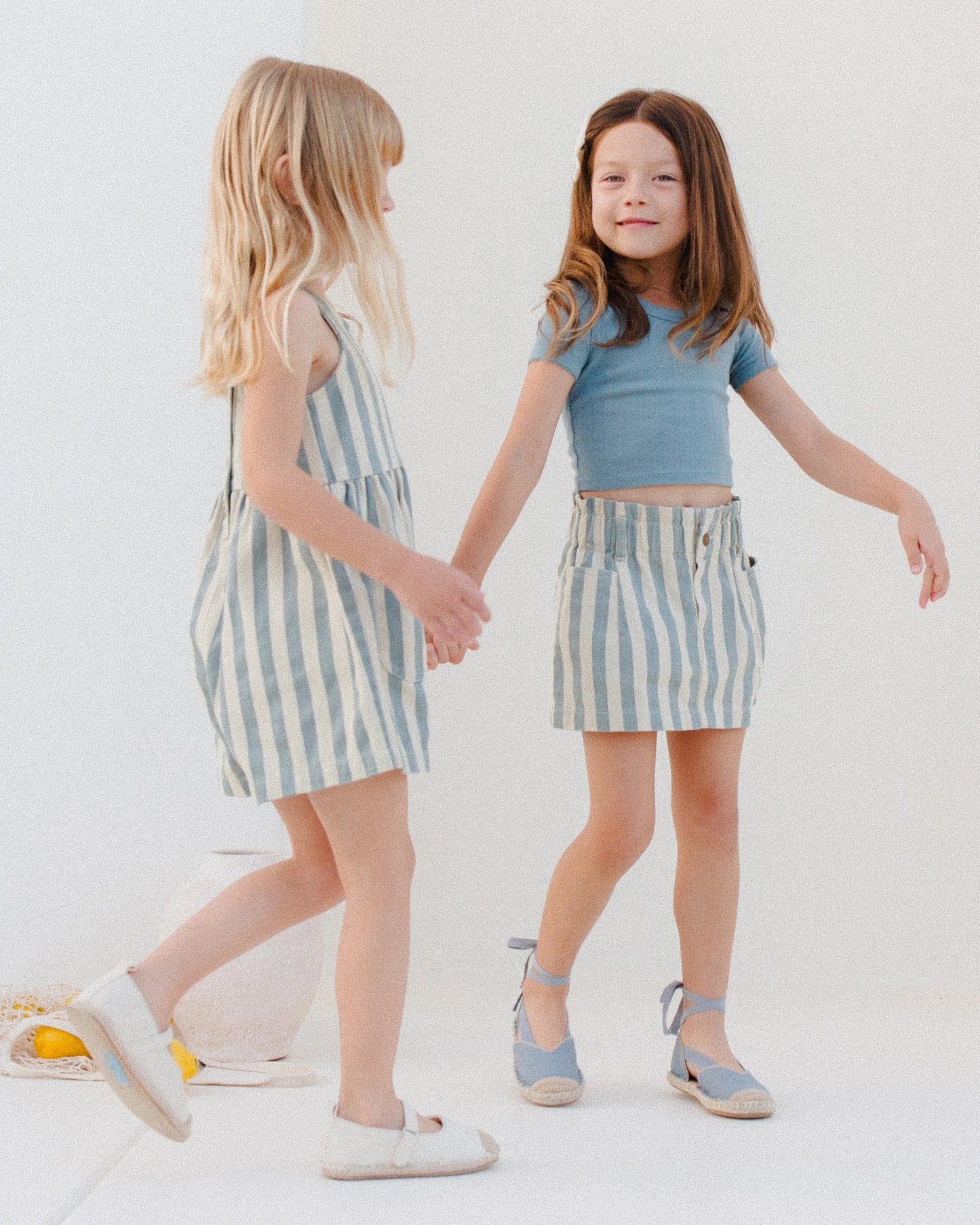 Rylee & Cru - Ocean Stripe Denim Mini Skirt