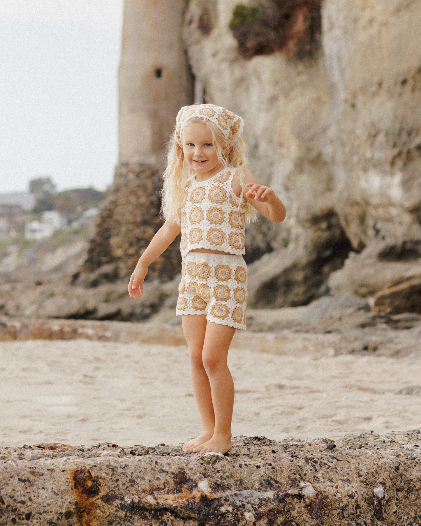 Rylee & Cru - Marigold Daisy Crochet Tank Set