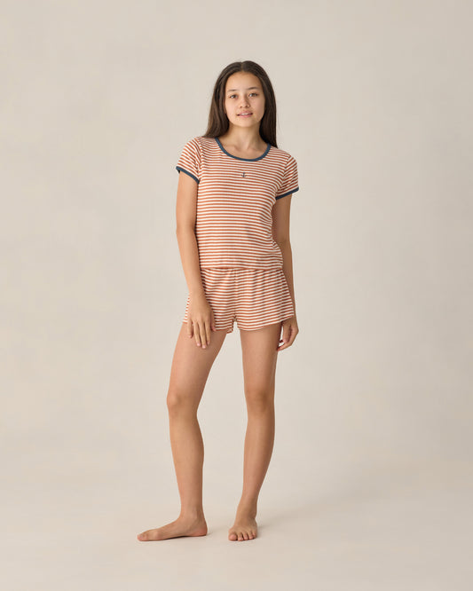 Teen Poppy Stripe Pointelle Shorts