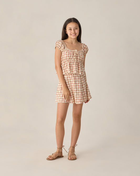 Teen Cherry Check Rachel Skirt