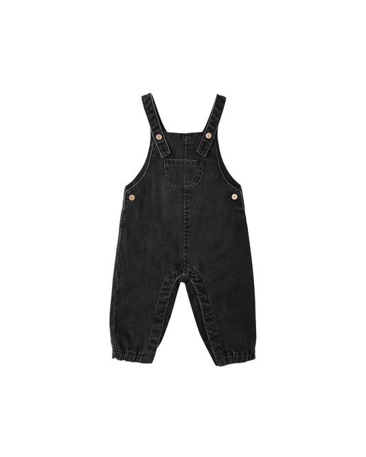 Washed Black Baby Overalls