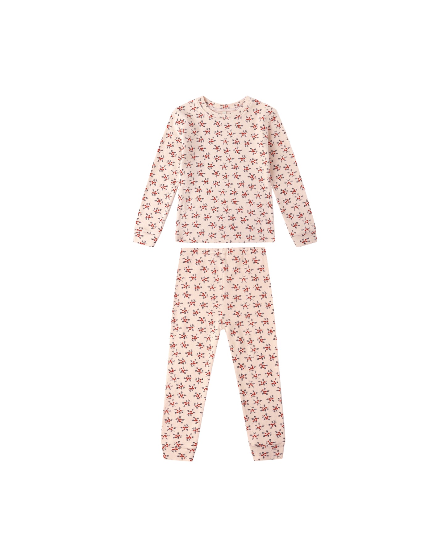 Holly Berry Organic Long Sleeve Pajama Set