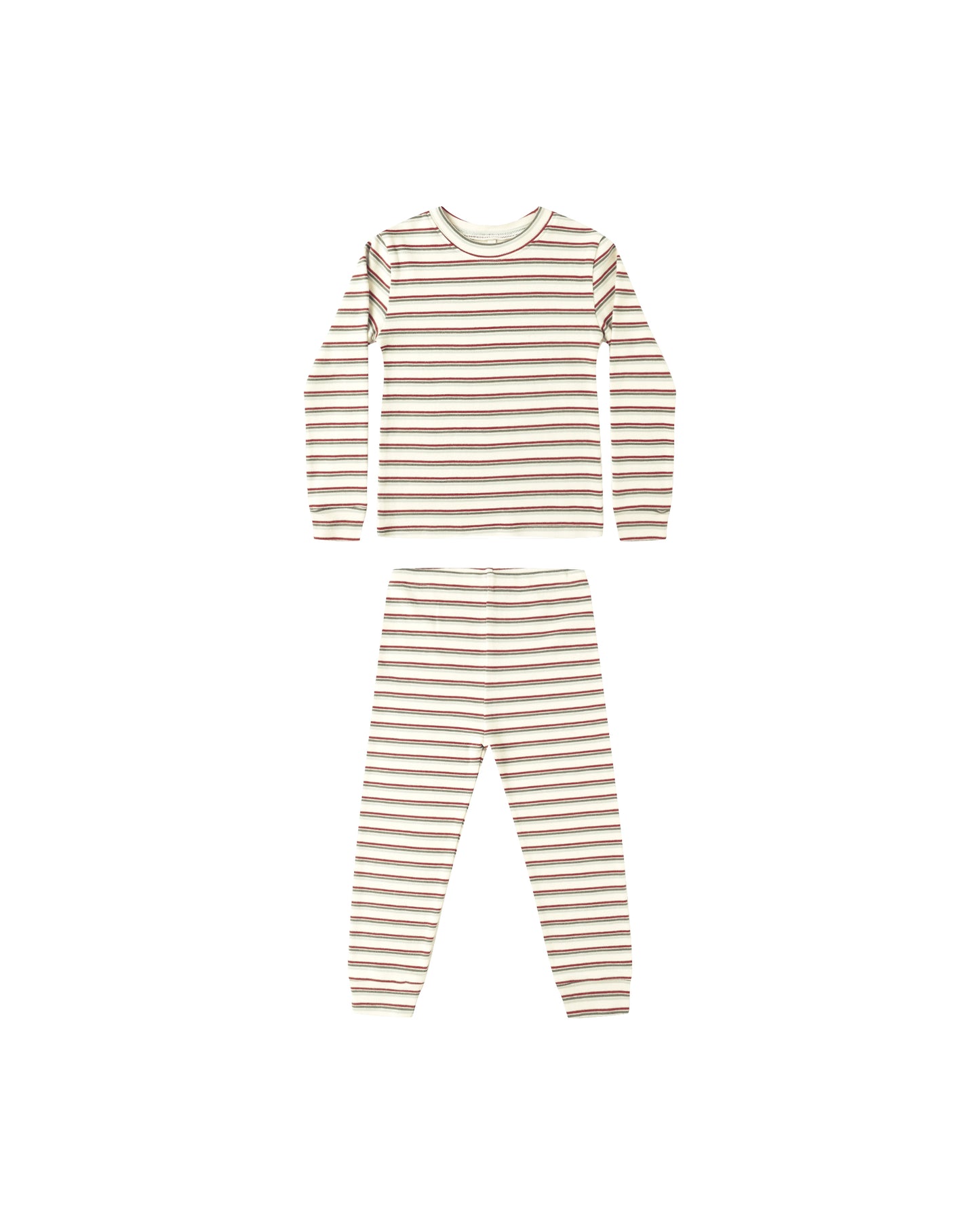 Holiday Stripe Organic Long Sleeve Pajama Set