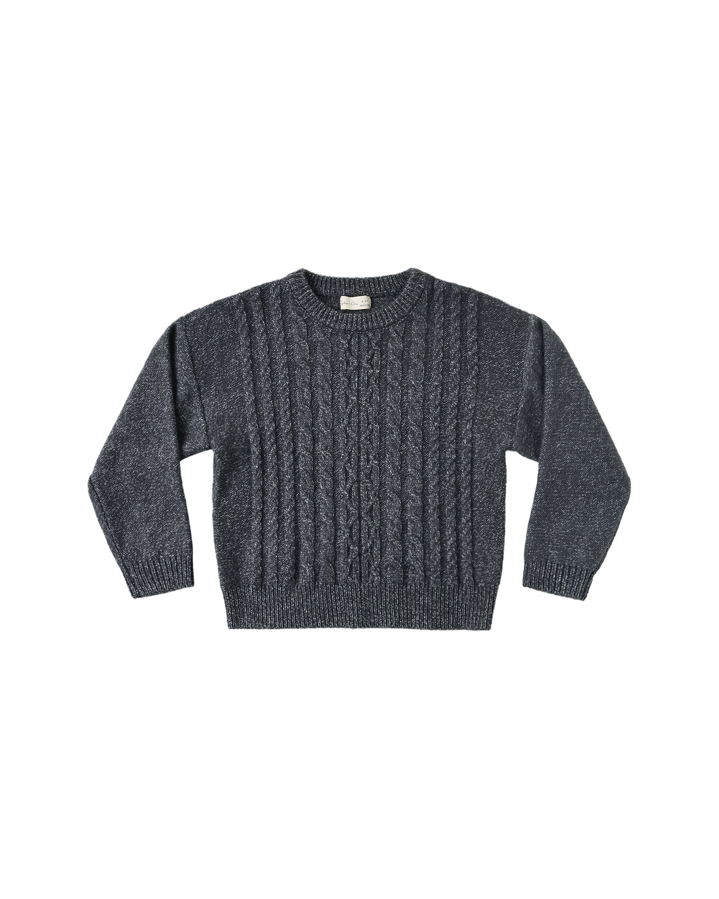 Rylee & Cru Midnight Aspen Sweater in dark navy, soft knit fabric, featuring a cozy, relaxed fit with long sleeves and ribbed cuffs.