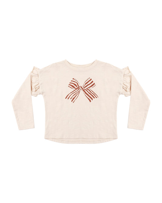 Bow Ruffle Long Sleeve Tee